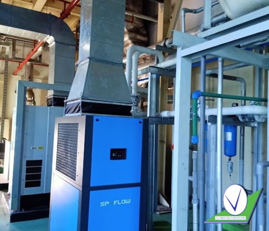Lắp đặt hệ thống khí nén , hệ thống làm mát khí nén nhà máy ONSIME – Mỹ tại KCN Vsip1 – Bình Dương